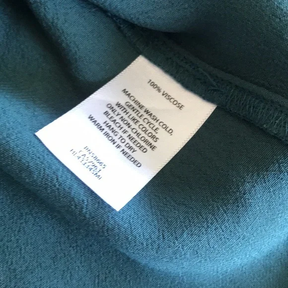 Chelsea28 Ruffle Sleeve V-Neck Top Teal Size Medium - Picture 11 of 12